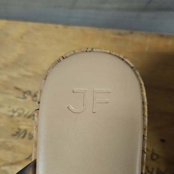 Tan and Brown Leopard Print Sandals with Platform Sole - Picture 2 of 8